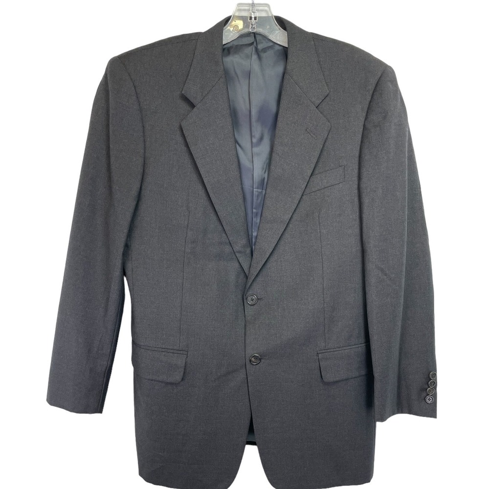 LORO PIANO / HICKEY FREEMAN Super 120's Wool Grey Blazer Sz 40R Italy Made